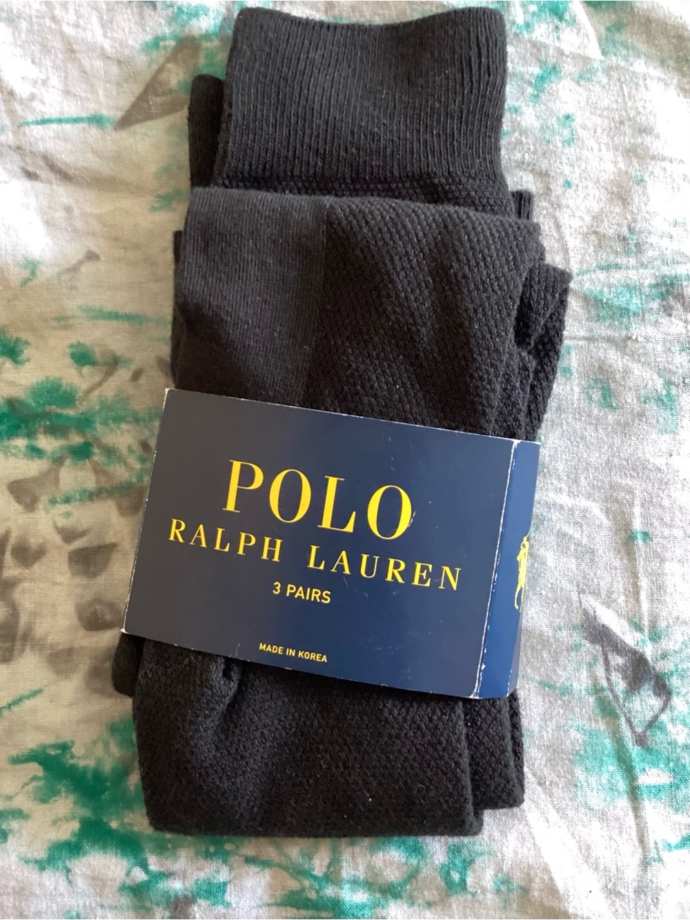 Ralph Lauren Black Crew Socks - 3 Pack